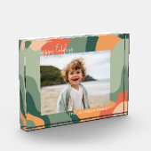 Organic Line Abstract Art - Jade Coral 1 Fotoblock (Links)