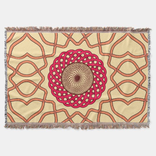 Organic Mandala Spiral Design Decke (Vorderseite)