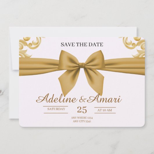 Organic Modern Save the Date Card (Vorderseite)