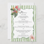 Organic Modern Tropical Menu Card Einladung (Vorderseite)