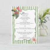 Organic Modern Tropical Menu Card Einladung (Stehend Vorderseite)