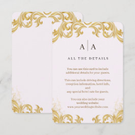 Organic Modern Wedding Enclosure Card Begleitkarte