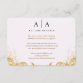 Organic Modern Wedding Enclosure Card Begleitkarte (Vorderseite)