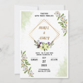 Organic Modern Wedding Invitation Suite, Elegant  Einladung (Vorderseite)
