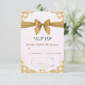 Organic Modern Wedding RSVP Card  Karte (Stehend Vorderseite)