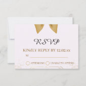 Organic Modern Wedding RSVP Card Karte (Vorderseite)