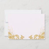Organic Modern Wedding RSVP Card Karte (Rückseite)