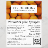 Organic Orangen, Juice Bar Advertising Flyer (Vorne)