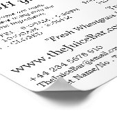 Organic Orangen, Juice Bar Advertising Poster (Ecke)