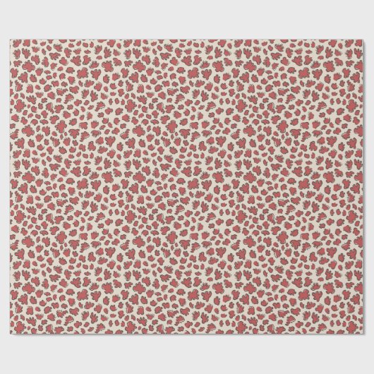 Organic Petal Terrazzo | Modern Faded Rust Red Geschenkpapier (Flach)