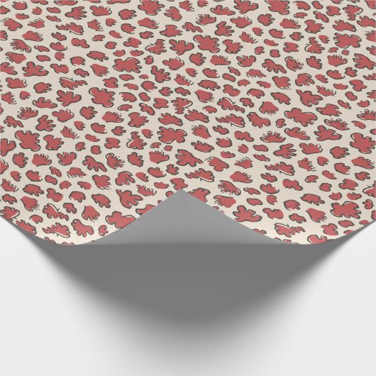 Organic Petal Terrazzo | Modern Faded Rust Red Geschenkpapier (Ecke)