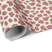 Organic Petal Terrazzo | Modern Faded Rust Red Geschenkpapier (Rolleneckpunkt)