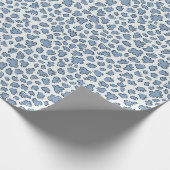 Organic Petal Terrazzo | Modern Rustic Dusty Blue  Geschenkpapier (Ecke)