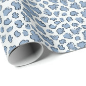 Organic Petal Terrazzo | Modern Rustic Dusty Blue  Geschenkpapier (Rolleneckpunkt)