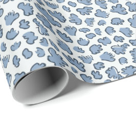 Organic Petal Terrazzo | Modern Rustic Dusty Blue  Geschenkpapier