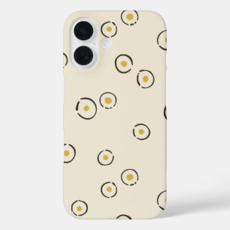 Organic Polka Dot Abstract Boho Mustard Gold iPhone 16 Hülle