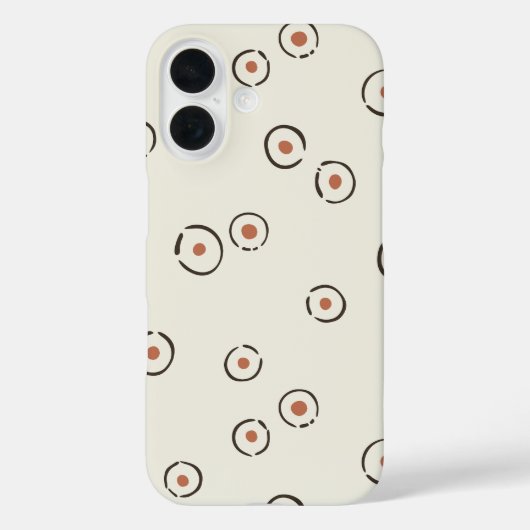 Organic Polka Dot Abstract Boho Retro Palette Case-Mate iPhone Hülle (Rückseite)