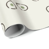 Organic Polka Dot Abstract Pale Olive Green Geschenkpapier (Rolleneckpunkt)