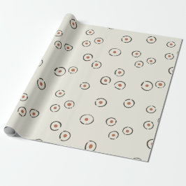 Organic Polka Dot Abstract Pale Retro Palette Geschenkpapier