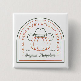  Organic pumpkin country farm fall season western Button