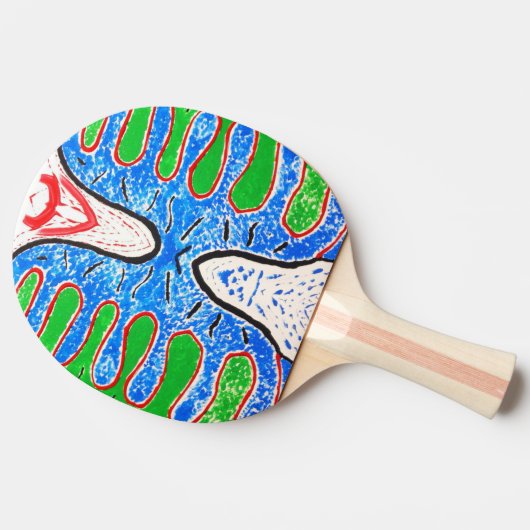 "Organic Reflex" – Artistic Ping Pong Paddle Tischtennis Schläger (Seitenansicht)