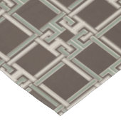 Organic Sage Chocolate Greek Key Pattern Tischdecke (Schrägansicht)