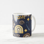 Organic shapes naive pattern with rainbow, heart.  kaffeetasse (VorderseiteRechts)
