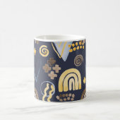 Organic shapes naive pattern with rainbow, heart.  kaffeetasse (Mittel)
