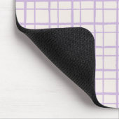 Organic Wobbly Check Grid Pattern Dusty Lilac Mousepad (Ecke)