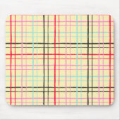 Organic Wobbly Check Grid Pattern Retro Pop Mousepad (Vorne)