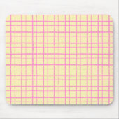 Organic Wobbly Check Grid Pattern Sunshine Yellow Mousepad (Vorne)