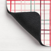 Organic Wobbly Check Grid Pattern Sweetheart Glaze Mousepad (Ecke)