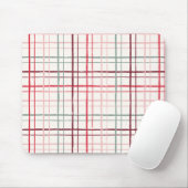 Organic Wobbly Check Grid Pattern Sweetheart Glaze Mousepad (Mit Mouse)