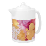 Organica Teapot<br><div class="desc">Ein Bio Teekessel-Design, das Formen aus der Natur in lila, rosa und goldenen Tönen vereint. Die Oberfläche ist mit aufwändigen Mustern verziert, die an Blätter und Blüten erinnern, jedes Detail ist sorgfältig gefertigt, um die Schönheit der Natur zu erwecken. Die Farben - reiche Purpel und lebhafte Pinks, durchdrungen von schimmernden...</div>