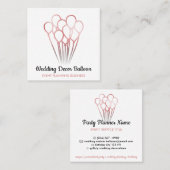 Organisation der Veranstaltung "White Rose Gold Ba Quadratische Visitenkarte (Vorne/Hinten)