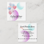 Organisation für die Dekoration von Party für Ball Quadratische Visitenkarte (Vorne/Hinten)