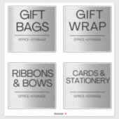 Organisation von Silver Labels für die Lagerung (Blatt)