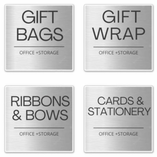 Organisation von Silver Labels für die Lagerung (Vorderseite)