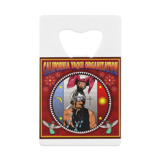 Organisationslogo Kaliforniens Yaqui Geldbeutel Flaschenöffner (Vorderseite)