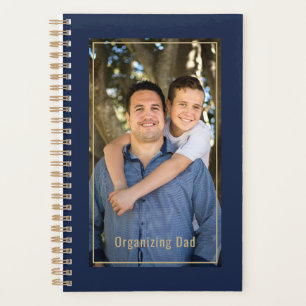 Organisator Vater personalisiertes Foto Navy Blau Planer