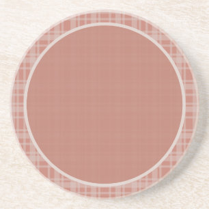 Organisch moderne Terrakotta-Beige-Karodekoration Getränkeuntersetzer