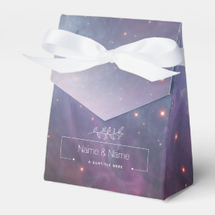 Organisch weißer Favor Retro Orion Nebel EDITABLE Geschenkschachtel