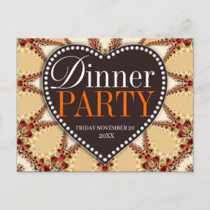 Organische Dekoration Einladungskarten für Dinnerp