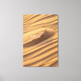 Organische Sandstein-Wüsten-Riffeltextur Leinwanddruck