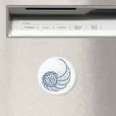 Organische Spirale blau Magnet (In Situ (Geschirrspüler))