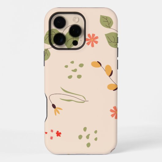 Organischer Blumenhintergrund iPhone Hülle (Rückseite)
