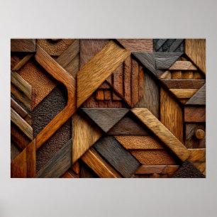 Organischer Holzposter Druck Poster