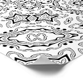 Organisches Kiesel-Mandala-Muster Malvorlage Kunst Poster (Ecke)