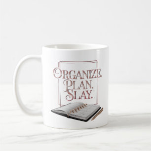 Organisieren Plan Slay Elegante Rose Gold Planner Kaffeetasse