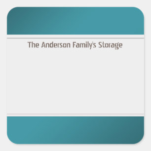 Organisieren Sie die Aquamarine Farbe von Labels r Quadratischer Aufkleber